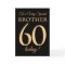 Chic 60th Gold-effect op Black, Brother Birthday
