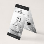 Chic 70e Mariage Platinum Anniversaire Cartes de t (Back)