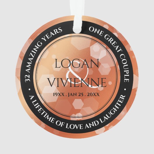 Chic 8ème 32ème Mariage de bronze Anniversaire Acr (dos)