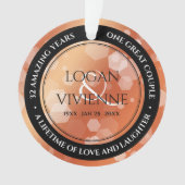 Chic 8th 32nd Bronze Wedding Jubileum Acryl Ornament (voorkant)