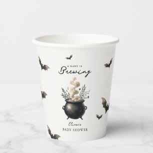 Chic 'a Baby is Brewing' Halloween Baby Shower Papieren Bekers