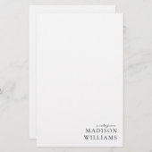 Chic A Note From Script Typography Stationery Briefpapier (Voorkant / Achterkant)