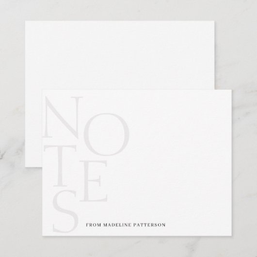Chic A-notities van Simple Stationery Note Kaart Notitiekaartje (Voorkant / Achterkant)