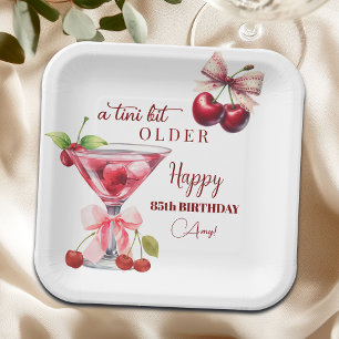 Chic A Tini Beetje Ouder Kersen Martini 85ste Verj Papieren Bordje