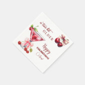 Chic A Tini Bit Older Cherry Martini 45th Birthday Servet (Hoek)