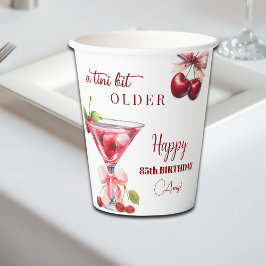Chic A Tini Bit Older Cherry Martini 85th Birthday Papieren Bekers