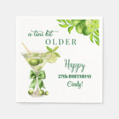 Chic A Tini Bit Older Lime Martini 27th Birthday Servet (Voorkant)