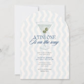 Chic a tini one boy baby shower kaart (Voorkant)