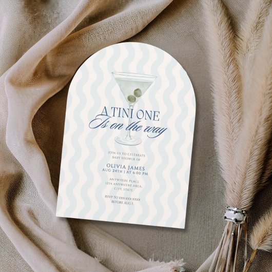 Chic a tini one boy baby shower kaart