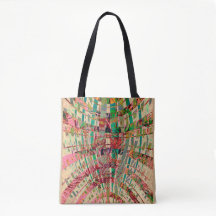 Chic Abstract Folk Style Bag voor winkelen