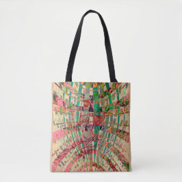 Chic Abstract Folk Style Bag voor winkelen Draagtas