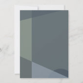 Chic Abstract Geometric Sage Navy Dusty Blue Kaart (Achterkant)