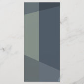 Chic Abstract Geometric Sage Navy Dusty Blue Menu (Achterkant)