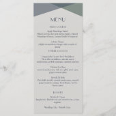 Chic Abstract Geometric Sage Navy Dusty Blue Menu (Voorkant)