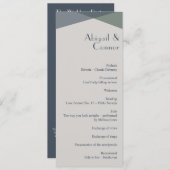 Chic Abstract Geometric Sage Navy Dusty Blue Programma (Voorkant / Achterkant)