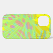 Chic Abstract Gold Butterfly Geel Violet Case-Mate iPhone Case (Achterkant (horizontaal))