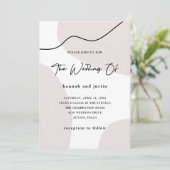 Chic Abstract neutraal | Moderne Waterverf bruilof Kaart (Staand voorkant)