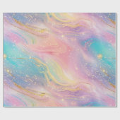 Chic Abstract Pastel Glitter Color Pattern Cadeaupapier (Vlak)
