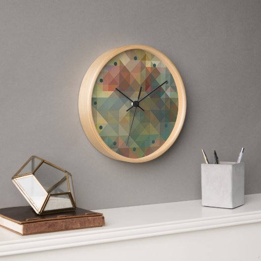 Chic Abstract Retro Triangles Mosaic Pattern (Kantoor)