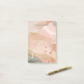 Chic Abstract Waterverf najaar - aangepaste naam Post-it® Notes (Op bureau)