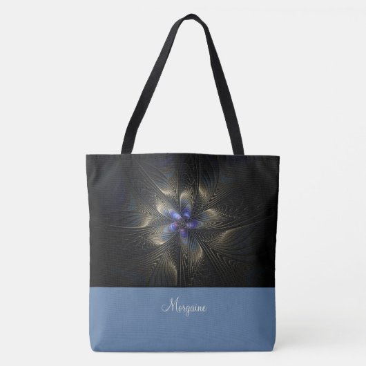 Chic Abstrait Fractal Sac fourre-tout Monogramme (Devant)