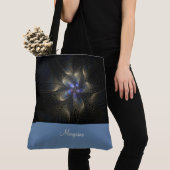 Chic Abstrait Fractal Sac fourre-tout Monogramme (De près)