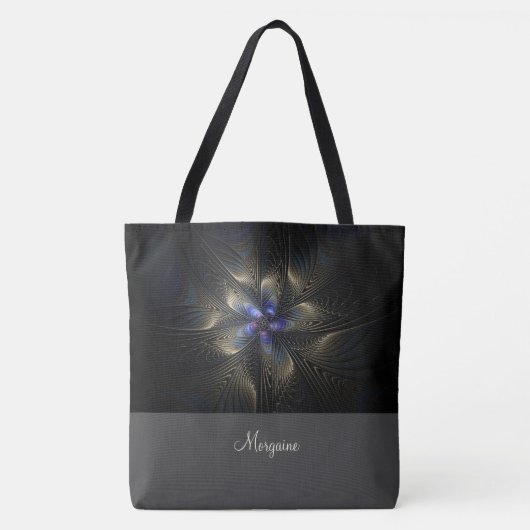 Chic Abstrait Fractal Sac fourre-tout Monogramme (Devant)