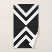 Chic Abstrait noir & blanc rayé (Serviette à main)