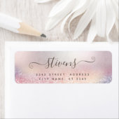 Chic adorable script glittery famille étiquette (En situation)
