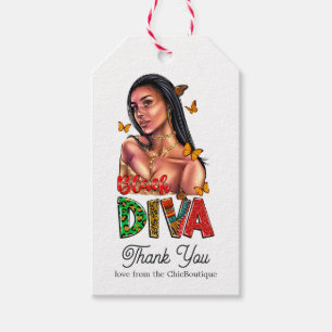 Chic Afro-Amerikaanse Diva Cadeaulabel