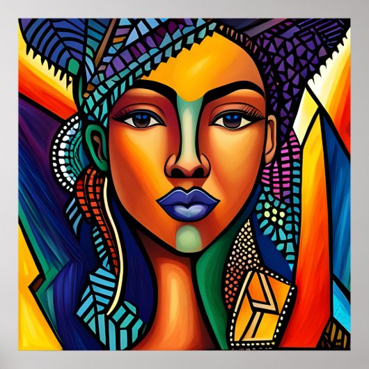 Chic Afro Queen Poster (Voorkant)