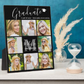 Chic Afstuderen 8 Photo Collage Black Afstuderen Fotoplaat (Zijkant)