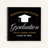 Chic Afstuderen Autograaf Keepomwille Black Guest Notitieboek (Voorkant)