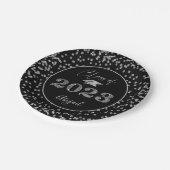 Chic Afstuderen Black Silver Glitter CLASS VAN 202 Papieren Bordje (Gekanteld)
