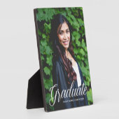 Chic Afstuderen Foto 2025 Afstuderen Keepsake Gift Fotoplaat (Zijkant)