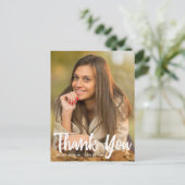 Chic Afstuderen foto Dank u Afstuderen Briefkaart (Staand voorkant)