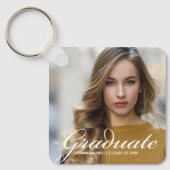 Chic Afstuderen foto Gepersonaliseerde 2025 Afstud Sleutelhanger (Voorkant)