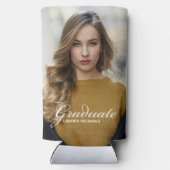 Chic Afstuderen Foto Wit Script Overlay Party (Achterkant)