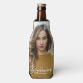 Chic Afstuderen Foto Wit Script Overlay Party Flesjeskoeler (Fles Voorkant)