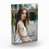 Chic Afstuderen handgeschreven zwarte Manuscript b Fotoblokken (Links)