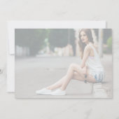 Chic Afstuderen met handgeschreven scriptbedekking Bedankkaart (Achterkant)