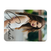 Chic Afstuderen met handgeschreven scriptbedekking Magneet (Horizontaal)