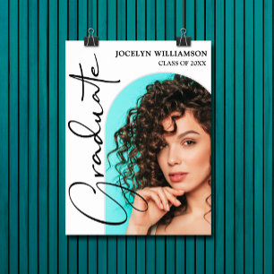 Chic Afstuderen Script Arch Foto Poster