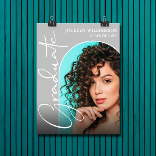 Chic Afstuderen Script Arch Foto Poster