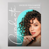 Chic Afstuderen Script Arch Foto Poster (Voorkant)
