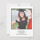 Chic Afstuderen Witte Typografie Overlay 2025 Foto Aankondiging (Achterkant)