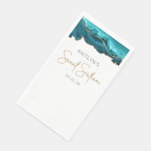 Chic Agate Blauwgroen Blue Gold Sweet Sixteen Servet (Hoek)