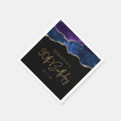 Chic Agate Geode Starry Gold 90e verjaardag Servet (Hoek)