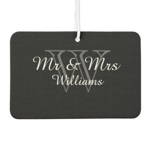 CHIC AIR FRESHENER_"Mr & Mrs" GRIJS/ZWART/WIT Luchtverfrisser