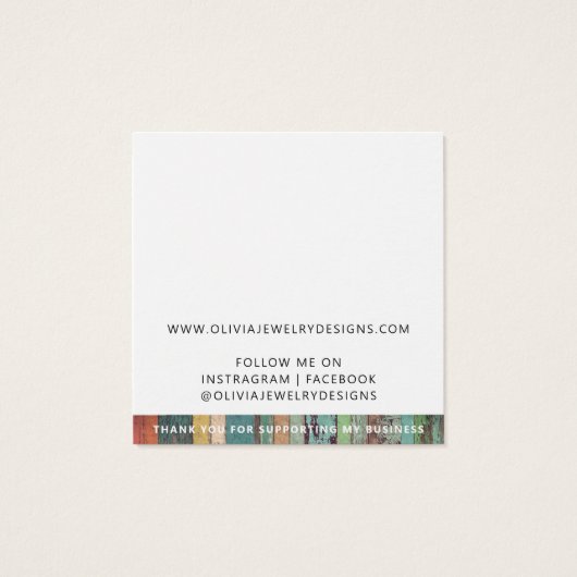 Chic Ajouter Votre Carte D'Affichage D'Écoute Logo (Dos)